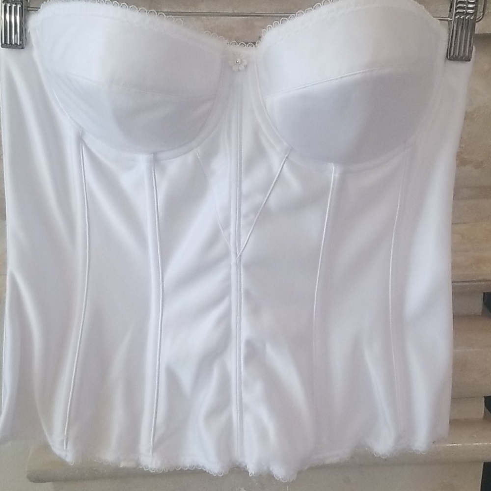 White corsette can be used under wedding gown